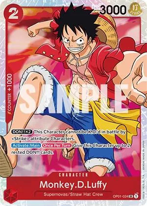 Monkey.D.Luffy OP01-024 One Piece card from Romance Dawn