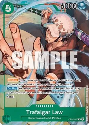 Trafalgar Law Alt Art OP01-047 One Piece card from Romance Dawn