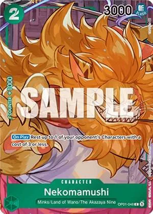 Nekomamushi Box Topper OP01-048 One Piece card from Romance Dawn