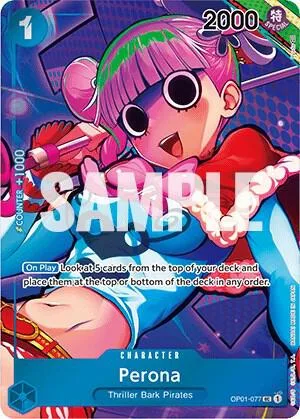 Perona Box Topper OP01-077 One Piece card from Romance Dawn