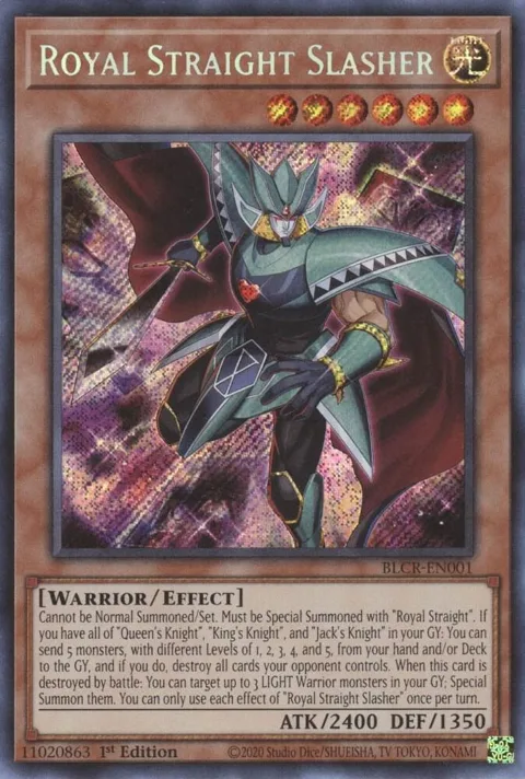 Royal Straight Slasher BLCR-EN001 Yu-Gi-Oh card from Battles of Legend: Crystal Revenge