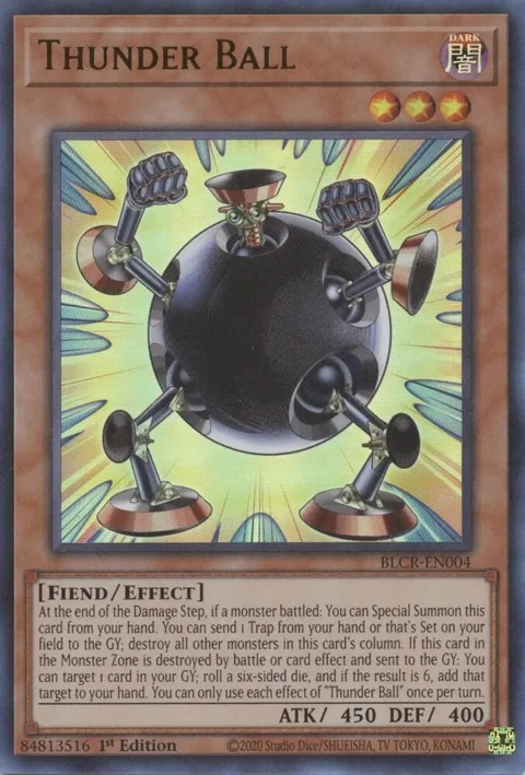 Thunder Ball BLCR-EN004 Yu-Gi-Oh card from Battles of Legend: Crystal Revenge