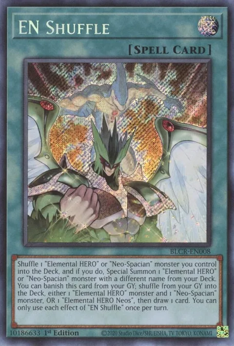 EN Shuffle BLCR-EN008 Yu-Gi-Oh card from Battles of Legend: Crystal Revenge