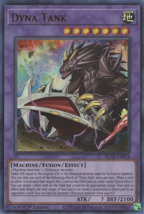 Dyna Tank BLCR-EN018 Yu-Gi-Oh card from Battles of Legend: Crystal Revenge