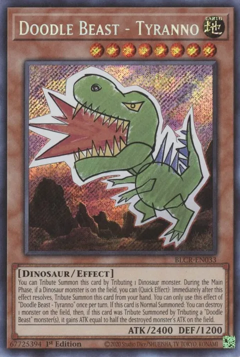 Doodle Beast - Tyranno BLCR-EN033 Yu-Gi-Oh card from Battles of Legend: Crystal Revenge