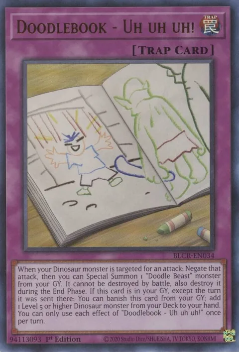 Doodlebook - Uh uh uh! BLCR-EN034 Yu-Gi-Oh card from Battles of Legend: Crystal Revenge