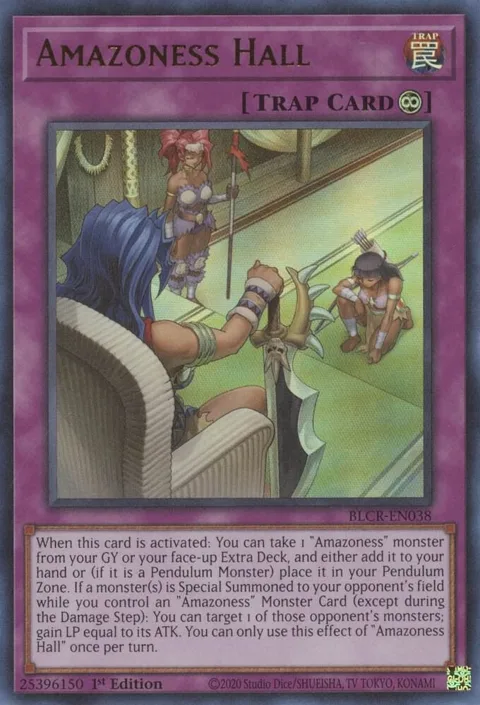 Amazoness Hall BLCR-EN038 Yu-Gi-Oh card from Battles of Legend: Crystal Revenge