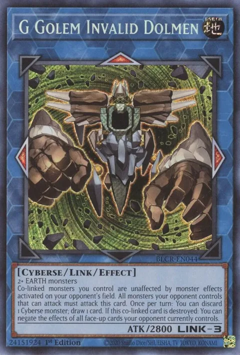 G Golem Invalid Dolmen BLCR-EN044 Yu-Gi-Oh card from Battles of Legend: Crystal Revenge