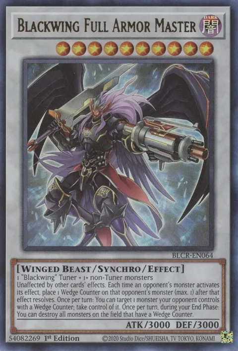 Blackwing Full Armor Master BLCR-EN064 Yu-Gi-Oh card from Battles of Legend: Crystal Revenge