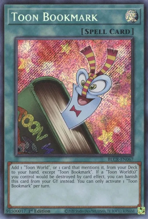 Toon Bookmark BLCR-EN067 Yu-Gi-Oh card from Battles of Legend: Crystal Revenge