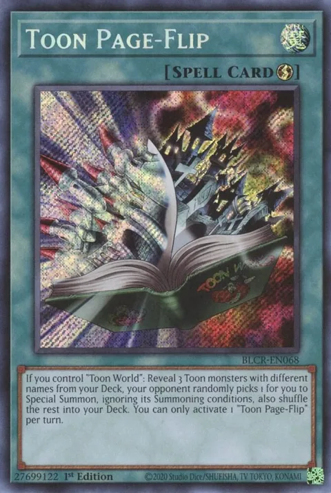 Toon Page-Flip BLCR-EN068 Yu-Gi-Oh card from Battles of Legend: Crystal Revenge