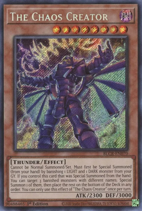 The Chaos Creator BLCR-EN070 Yu-Gi-Oh card from Battles of Legend: Crystal Revenge
