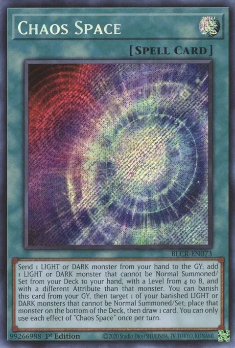 Chaos Space BLCR-EN073 Yu-Gi-Oh card from Battles of Legend: Crystal Revenge