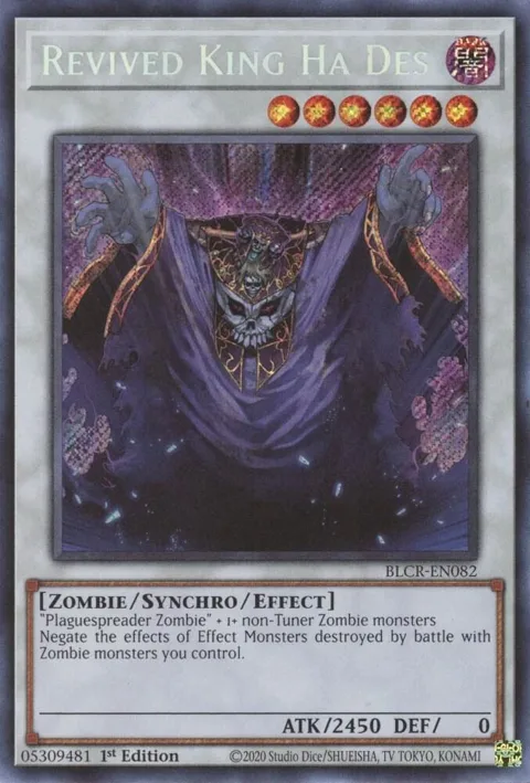 Revived King Ha Des BLCR-EN082 Yu-Gi-Oh card from Battles of Legend: Crystal Revenge