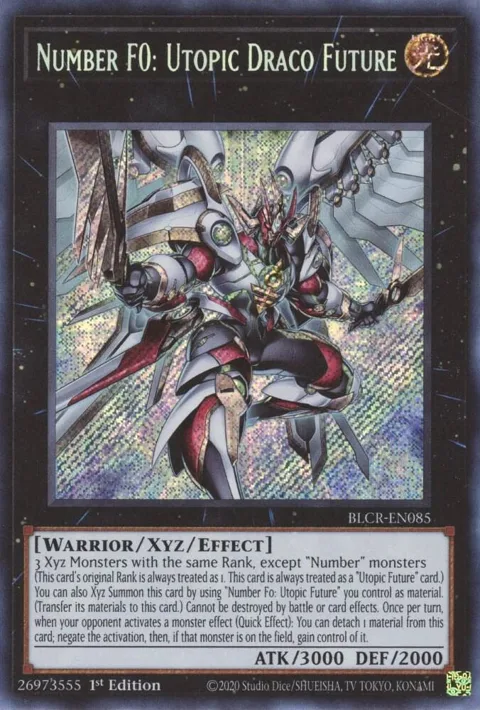 Number F0: Utopic Draco Future BLCR-EN085 Yu-Gi-Oh card from Battles of Legend: Crystal Revenge