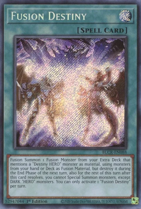 Fusion Destiny BLCR-EN088 Yu-Gi-Oh card from Battles of Legend: Crystal Revenge