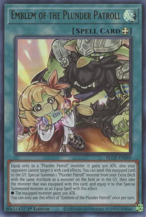 Emblem of the Plunder Patroll BLCR-EN089 Yu-Gi-Oh card from Battles of Legend: Crystal Revenge