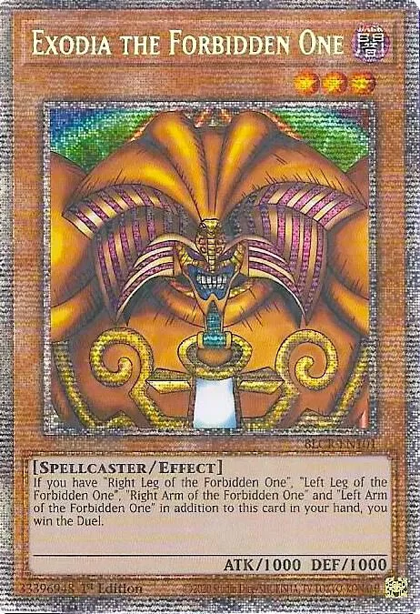 Exodia the Forbidden One Starlight Rare BLCR-EN101 Yu-Gi-Oh card from Battles of Legend: Crystal Revenge