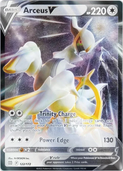 Arceus V - 122/172 Metal Card #122/172 Holofoil Pokémon card from Miscellaneous Cards & Products