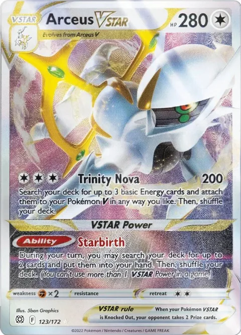 Arceus VSTAR - 123/172 Metal Card #123/172 Holofoil Pokémon card from Miscellaneous Cards & Products