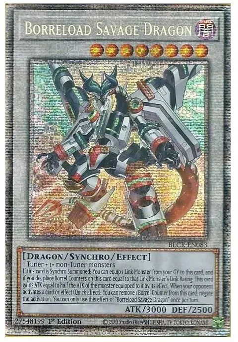Borreload Savage Dragon Starlight Rare BLCR-EN083 Yu-Gi-Oh card from Battles of Legend: Crystal Revenge