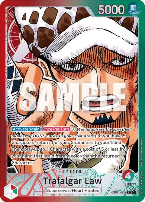 Trafalgar Law Alt Art OP01-002 One Piece card from Romance Dawn