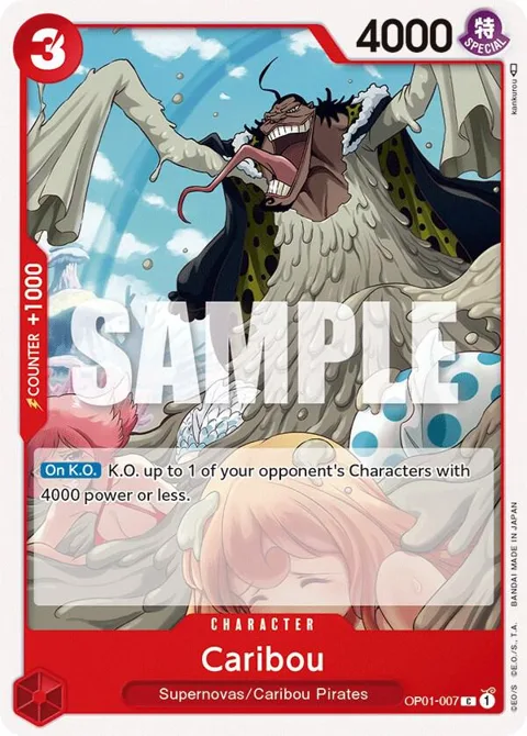 Caribou OP01-007 One Piece card from Romance Dawn