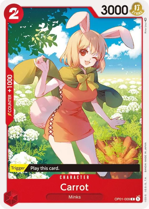 Carrot OP01-009 One Piece card from Romance Dawn