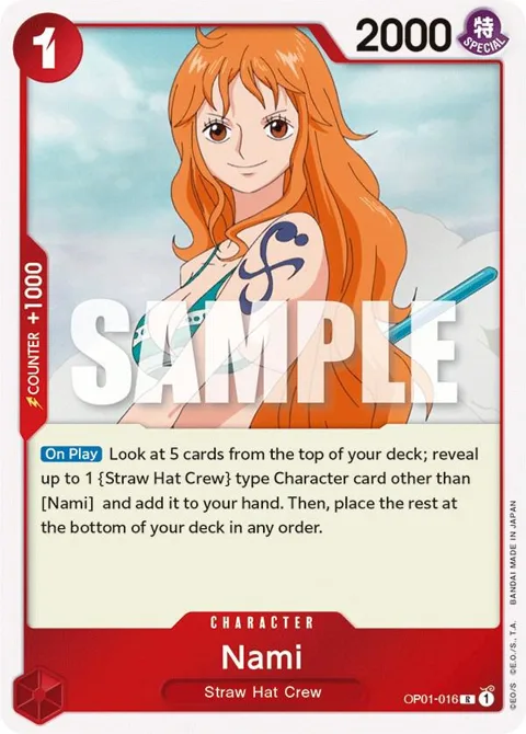 Nami OP01-016 OP01 One Piece card from Romance Dawn
