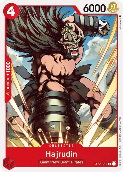 Hajrudin OP01-018 One Piece card from Romance Dawn