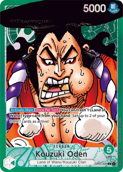 Kouzuki Oden Alt Art OP01-031 One Piece card from Romance Dawn
