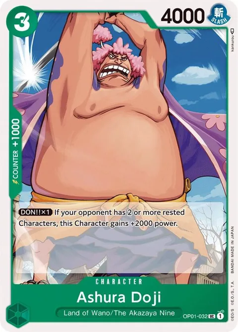 Ashura Doji OP01-032 One Piece card from Romance Dawn