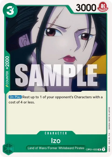 Izo OP01-033 One Piece card from Romance Dawn