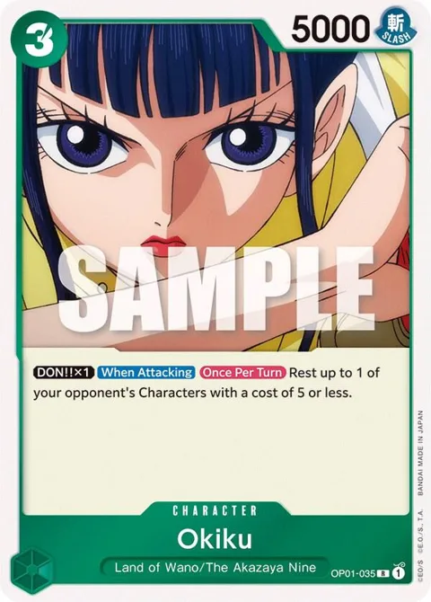 Okiku OP01-035 One Piece card from Romance Dawn