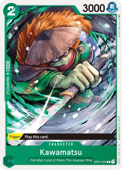 Kawamatsu OP01-037 One Piece card from Romance Dawn
