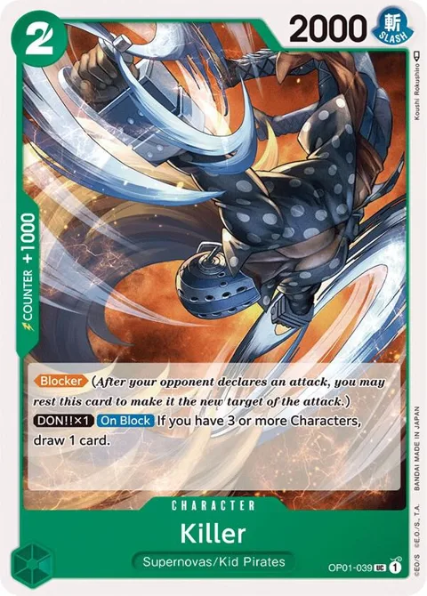 Killer OP01-039 One Piece card from Romance Dawn