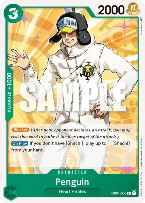 Penguin OP01-050 One Piece card from Romance Dawn