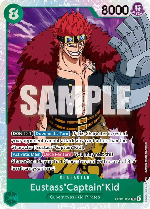 Eustass"Captain"Kid OP01-051 One Piece card from Romance Dawn