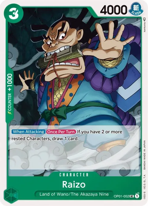 Raizo OP01-052 One Piece card from Romance Dawn