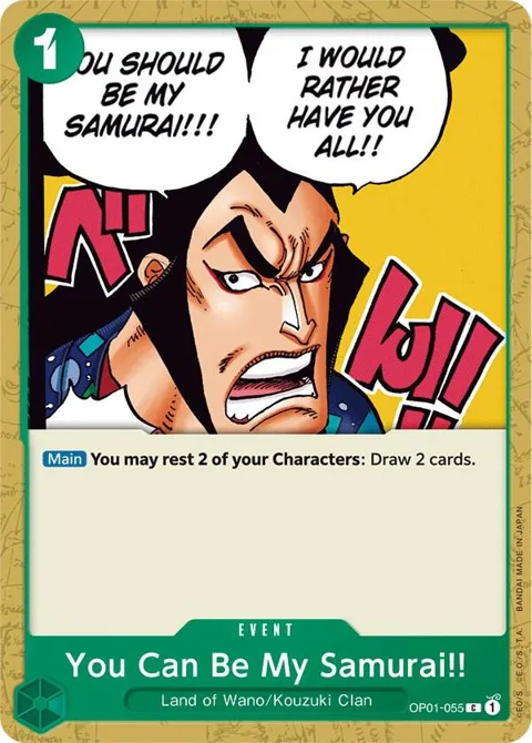 You Can Be My Samurai!! OP01-055 One Piece card from Romance Dawn