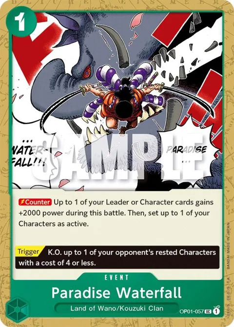 Paradise Waterfall OP01-057 One Piece card from Romance Dawn