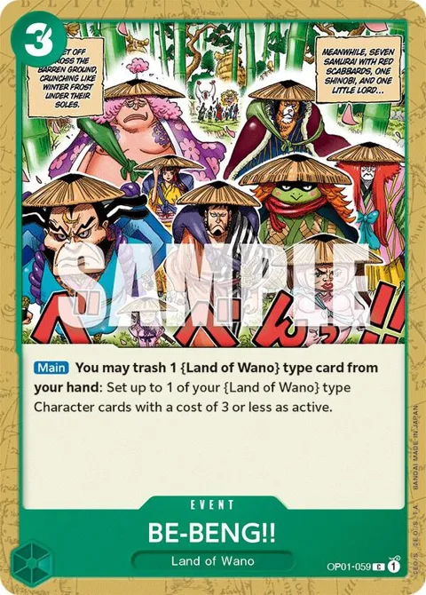 BE-BENG!! OP01-059 One Piece card from Romance Dawn