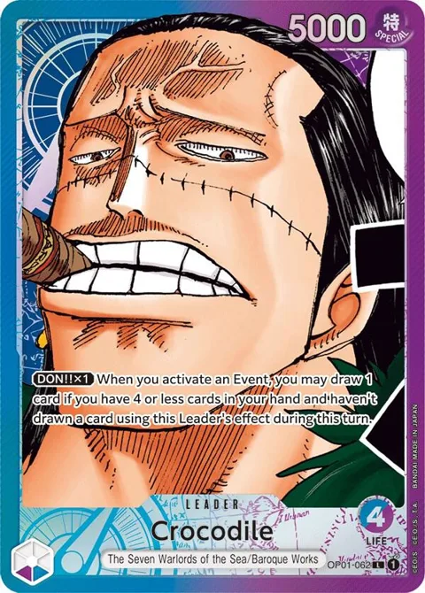 Crocodile Alt Art OP01-062 One Piece card from Romance Dawn