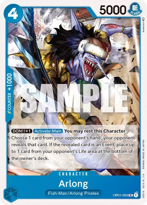 Arlong OP01-063 One Piece card from Romance Dawn