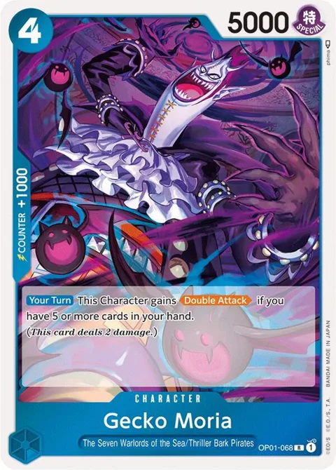 Gecko Moria OP01-068 Normal One Piece card from Romance Dawn