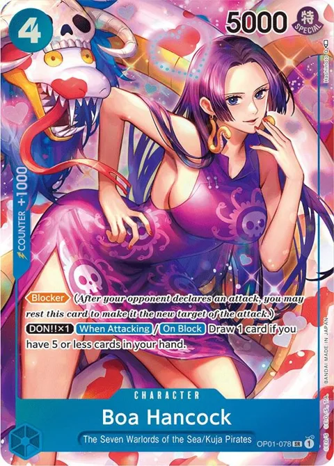Boa Hancock Alt Art OP01-078 One Piece card from Romance Dawn