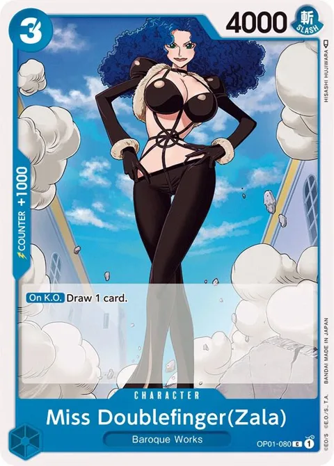 Miss Doublefinger Zala OP01-080 One Piece card from Romance Dawn