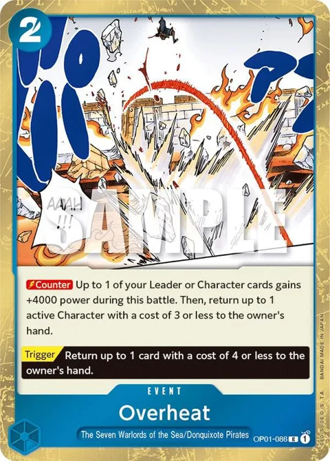 Overheat OP01-086 Foil One Piece card from Romance Dawn
