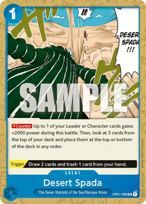 Desert Spada OP01-088 One Piece card from Romance Dawn