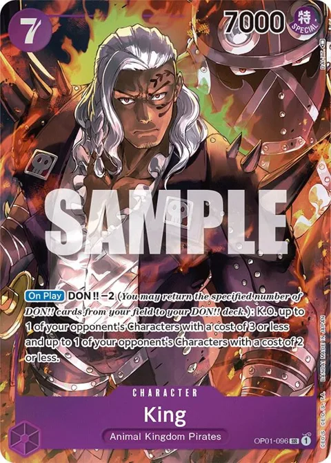 King Alt Art OP01-096 One Piece card from Romance Dawn